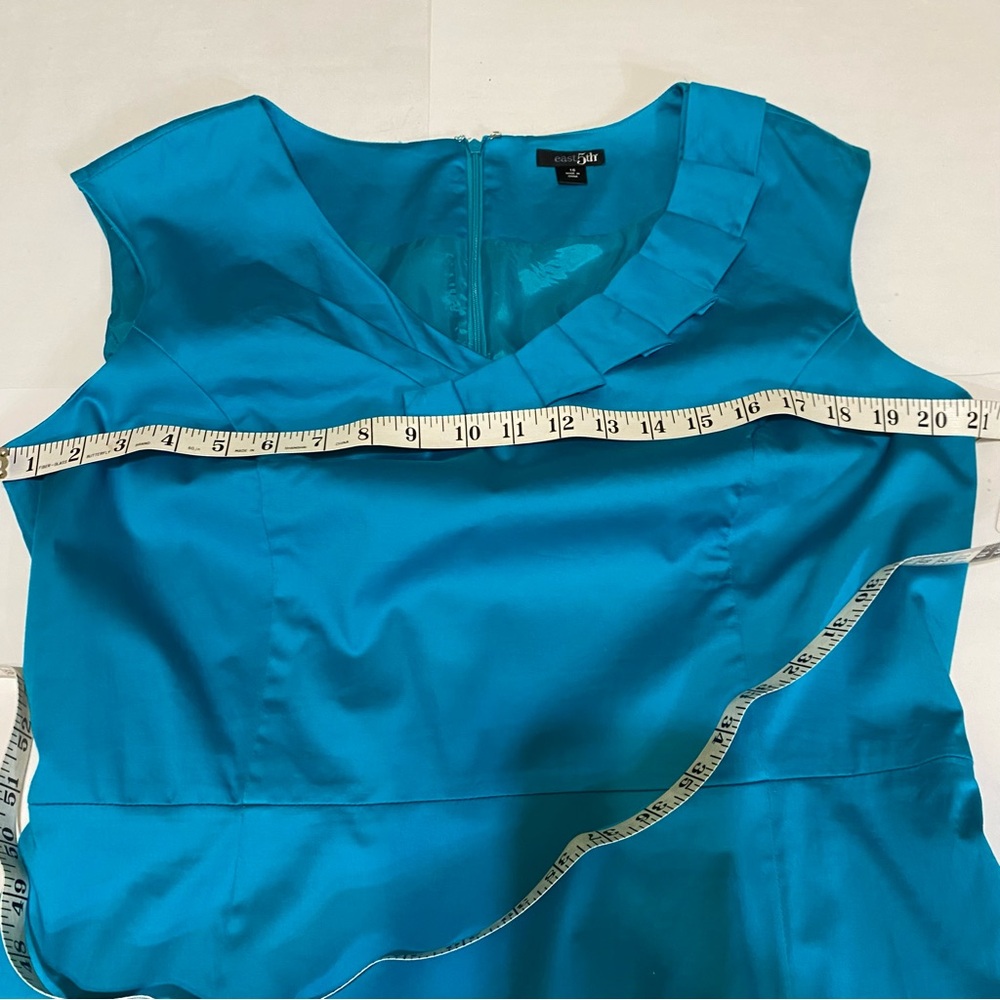 East 5th Vibrant Blue Dress with Ruffle Detail - Picture 8 of 14